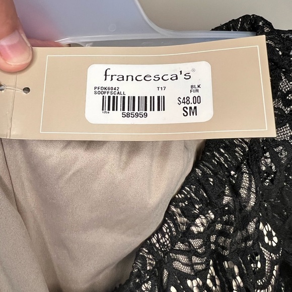 NWT Love, Fire Ladies Black Lace Mini Length Dress Size Small - Picture 6 of 7